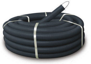 Netko Труба гофрированная, ПНД, FRHF, легкая, с зондом, d16 мм, черная, 100м "УП"