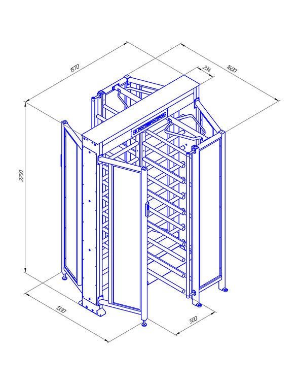 Ростов-Дон ПР1С/4М2 У Полноростовой роторный турникет