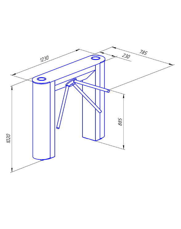 Ростов-Дон ТТ10М1/КП1лв-Н (нержавеющая сталь) Турникет тумбовый