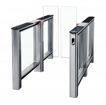 PERCo-ST-01 Турникет распашной с крышками из закаленного стекла с вставкой со створками 575 мм