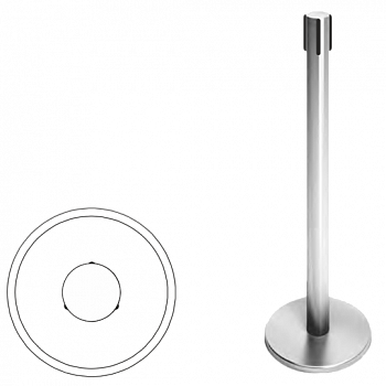 OXGARD ВЗР 2387.01 (5 метров черный) Стойка ограждения передвижная с ремнем 