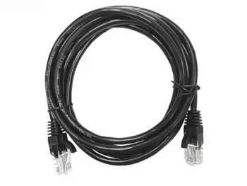 Netko Патч-корд UTP4 cat 5e, 2,0м, ВС, LSZH, черный, литой коннектор Optima