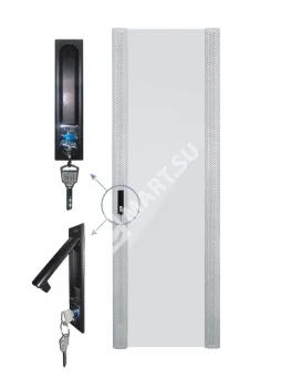 Netko Дверь для шкафа серии Expert 22U Ширина 600, стеклянная, серая