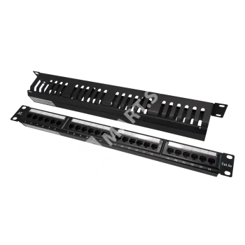 Space Technology (ST-PP24-01+ST-1U/24) Патч-панель с кабельным органайзером в КОМПЛЕКТЕ