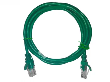 Netko Патч-корд UTP4 cat 5e, 1,5м, ВС, LSZH, зеленый, литой коннектор Optima